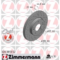 Тормозной диск ZIMMERMANN UVJ 9WQK 320381352 1211190731