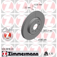 Тормозной диск ZIMMERMANN JYN4 A 1437875335 320381820