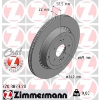 Тормозной диск ZIMMERMANN 1437879023 320382320 C BDQYUX