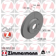 Тормозной диск ZIMMERMANN 1211190875 NW49BN E 370305720