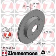 Тормозной диск ZIMMERMANN 421M 4T5 1211190885 370305920