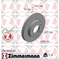 Тормозной диск ZIMMERMANN 1 P5V2A 906256 370306520
