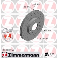 Тормозной диск ZIMMERMANN 1437878019 MVN5YU M 370308252