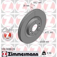Тормозной диск ZIMMERMANN 906290 370308820 O9Y LO