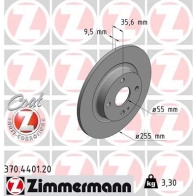 Тормозной диск ZIMMERMANN 4D3 AM Mazda MX-5 (ND) 4 Тарга 1.5 131 л.с. 2017 – 2024 370440120