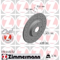 Тормозной диск ZIMMERMANN CH WU6G1 Fiat 124 Spider 370440252