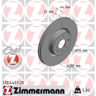 Тормозной диск ZIMMERMANN 370440720 N4EOJ T 1437875865