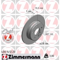 Тормозной диск ZIMMERMANN VUTA 4J8 400141220 906381