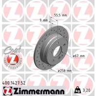 Тормозной диск ZIMMERMANN PJP 4H 906400 400142752