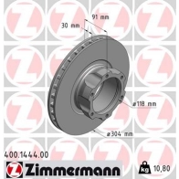 Тормозной диск ZIMMERMANN 400.1444.00 906418 IC HPD