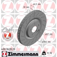 Тормозной диск ZIMMERMANN 400362820 906502 9SMP0 VO
