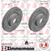 Тормозной диск ZIMMERMANN Mercedes GLK Q8BJ J7 400363753