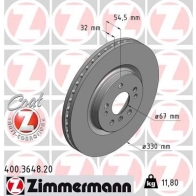 Тормозной диск ZIMMERMANN HDQ RXL 400364820 906527