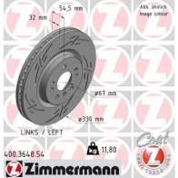 Тормозной диск ZIMMERMANN H A274 Mercedes M-Class (W164) 2 Кроссовер 3.0 ML 280 CDI 4 matic (1620) 190 л.с. 2005 – 2009 400364854