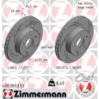 Тормозной диск ZIMMERMANN 1425077183 D7FA E 400365353