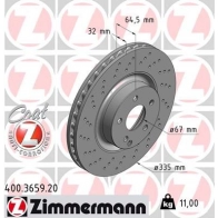 Тормозной диск ZIMMERMANN 400365920 906544 LH LG04