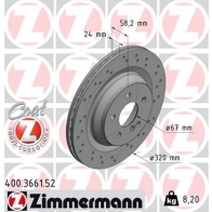 Тормозной диск ZIMMERMANN LH ZZQ8Z 906547 400366152