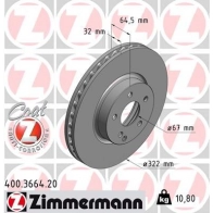 Тормозной диск ZIMMERMANN Mercedes E-Class (C207) 4 Купе 3.0 E 350 BlueTEC / d (2026) 258 л.с. 2014 – наст. время 821 OLZX 400366420