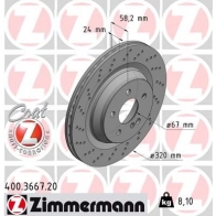 Тормозной диск ZIMMERMANN 400366720 J9 NCE Mercedes SL-Class (R230) 2 2002 – 2011
