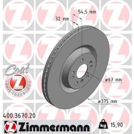 Тормозной диск ZIMMERMANN 400367020 906558 X52JA IA