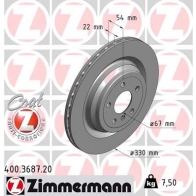 Тормозной диск ZIMMERMANN Mercedes M-Class (W166) 3 2012 – 2019 400368720 D33 QZ