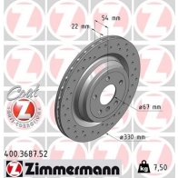 Тормозной диск ZIMMERMANN 906583 400368752 IW OZJ