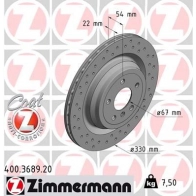Тормозной диск ZIMMERMANN 400.3689.20 906585 088 HKQ