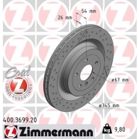 Тормозной диск ZIMMERMANN 400369920 TAXLQ D 906596