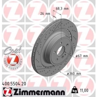 Тормозной диск ZIMMERMANN V98P PP Mercedes C-Class (C204) 3 Купе 6.2 C 63 AMG (2077) 507 л.с. 2012 – наст. время 400550420
