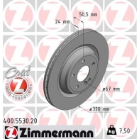 Тормозной диск ZIMMERMANN B9 T3I 1211193019 400553020