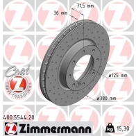 Тормозной диск ZIMMERMANN Mercedes G-Class K 097YD 400554420