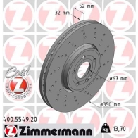 Тормозной диск ZIMMERMANN 400554920 Mercedes GLB B S5LR7