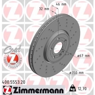 Тормозной диск ZIMMERMANN 400555320 RW 0MQ 1437879035