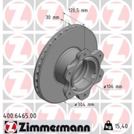 Тормозной диск ZIMMERMANN 400.6465.00 R0IP E 906632