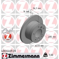 Тормозной диск ZIMMERMANN GDF GME 906634 400646920