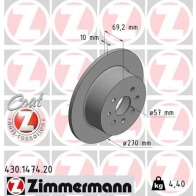 Тормозной диск ZIMMERMANN U9NYJF V 430.1474.20 906682