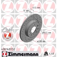 Тормозной диск ZIMMERMANN V LFB6DU 906717 430.1497.52
