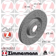 Тормозной диск ZIMMERMANN 430262052 Opel Vectra (C) 3 Хэтчбек 2.8 V6 Turbo (F68) 255 л.с. 2005 – 2008 H32MO9 C
