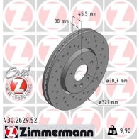 Тормозной диск ZIMMERMANN 430262952 906790 91 XRZP
