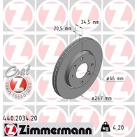 Тормозной диск ZIMMERMANN 906880 440203420 9 G88F1