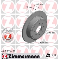 Тормозной диск ZIMMERMANN 1211195661 DH L4P 440311420