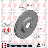 Тормозной диск ZIMMERMANN 440311952 906912 7 P9DVM