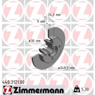 Тормозной диск ZIMMERMANN 906915 440312100 UX ND3M5