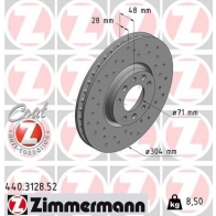 Тормозной диск ZIMMERMANN 440312852 1437878616 UK LYTI
