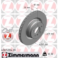 Тормозной диск ZIMMERMANN 450520420 906951 I 118K