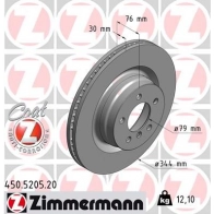 Тормозной диск ZIMMERMANN 906952 450520520 W 9C29Q