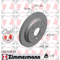 Тормозной диск ZIMMERMANN DF G62N 450520920 906957
