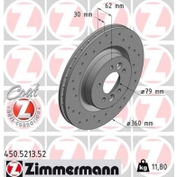 Тормозной диск ZIMMERMANN 450521352 E01 C3 1211196007