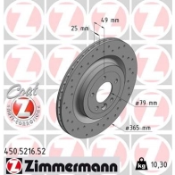 Тормозной диск ZIMMERMANN 450521652 V CHSKHF 1211196017