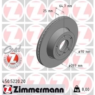 Тормозной диск ZIMMERMANN 1437878812 450522020 UD SJU